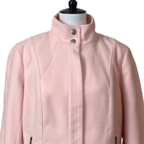 Chico’s Women’s Coat Moto Style Zip Front Jacket Pink Size 2 Women's Size M - Picture 6 of 14
